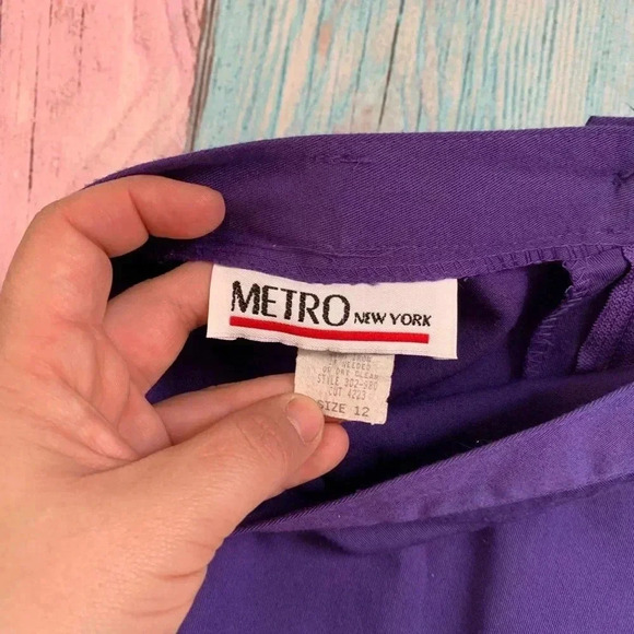 Vintage 80s purple mini skirt - Picture 3 of 7